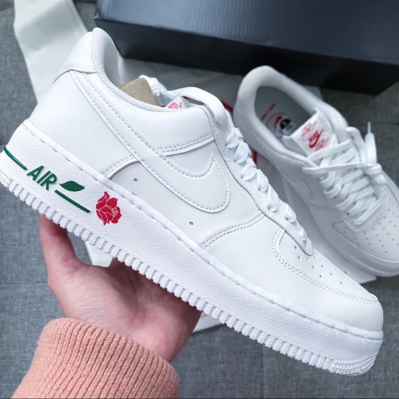Nike Shoes - 🌹 Nike Air Force 1 white rose shoes